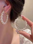 Brinco de Pérola Circular