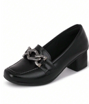 Mocassim com salto retrô