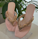 Chinelo pedraria luxo