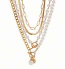 Colar com pérolas (4 peças)