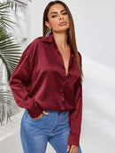 Blusa de cetim