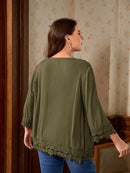 Bata com renda de guipura