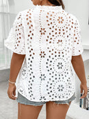 Blusa de lese, com aplicação