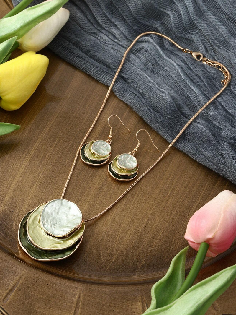 KIT Colar + Brinco Pêndulo