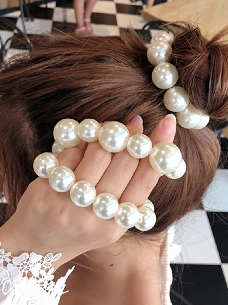 Acessório de cabelo de pérolas