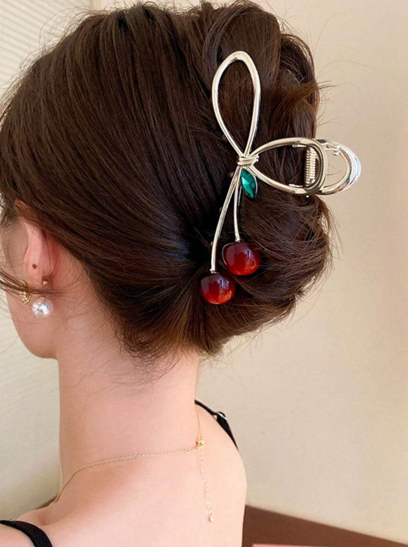 Acessório de cabelo cereja