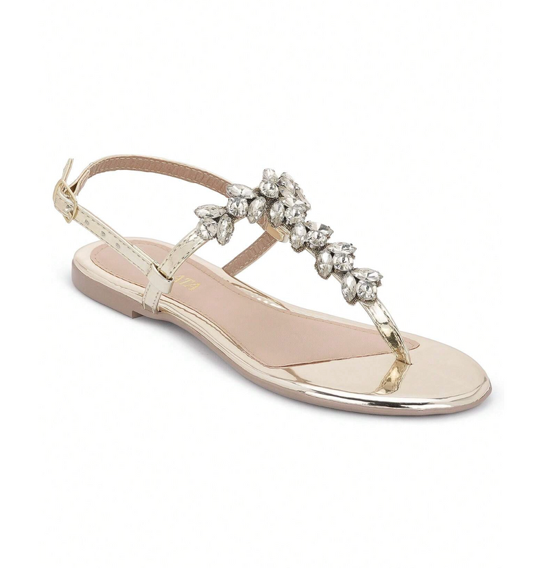 Sandalia Feminina Pedraria Luxo