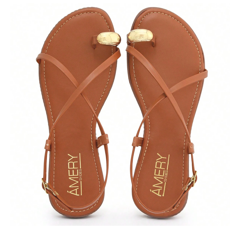 Sandália feminina cruzada
