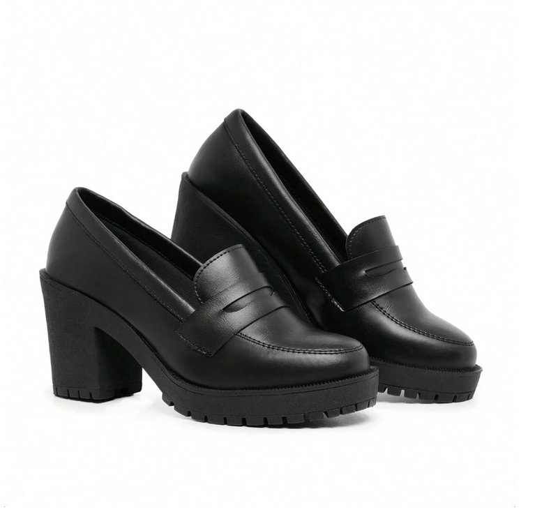 Mocassim Feminino Salto Alto