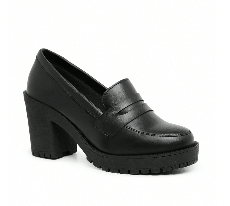 Mocassim Feminino Salto Alto