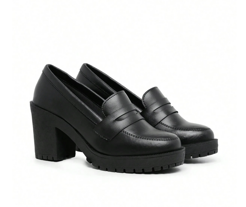 Mocassim Feminino Salto Alto