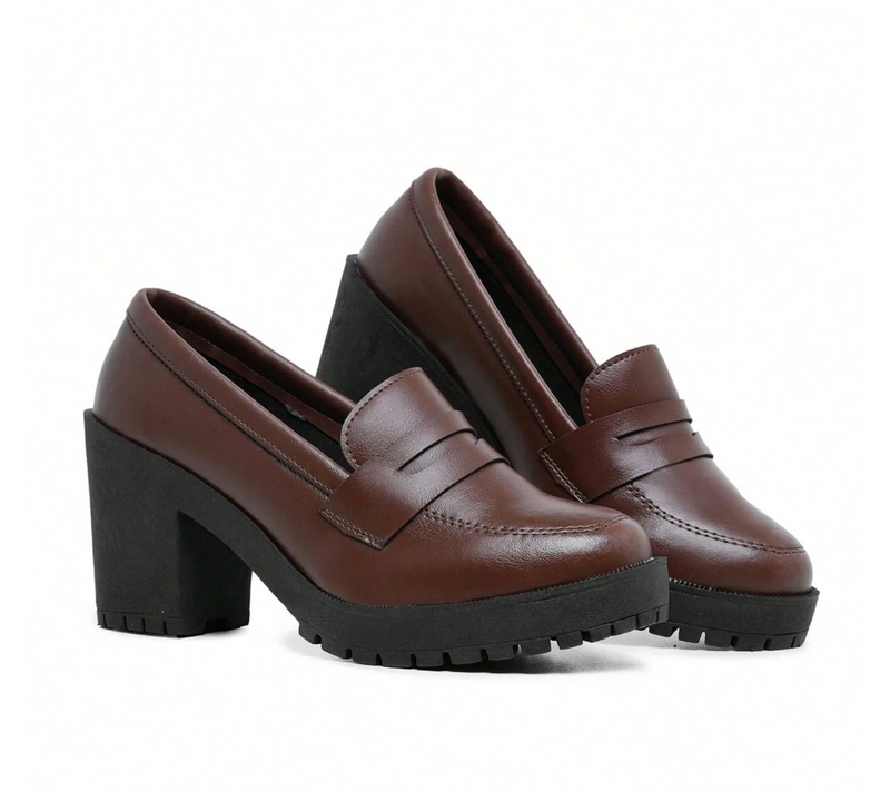 Mocassim Feminino Salto Alto