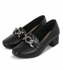 Mocassim com salto retrô