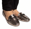 Mocassim metalizado luxo