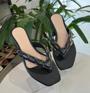 Chinelo pedraria luxo