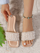 Rasteira pérola luxo