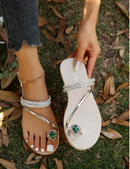 Rasteira pedraria luxo