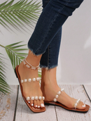 Rasteira com pérolas