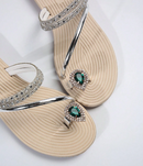 Rasteira pedraria luxo