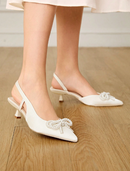 Salto laço pérola luxo