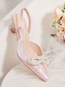 Salto laço pérola luxo