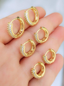 Trio de Argola Com Zircônia