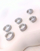 Trio de Argola Com Zircônia