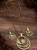 Conjunto de Colar e Brincos Geométricos
