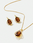 Conjunto De Colar E Brincos De Zircônia Cúbica