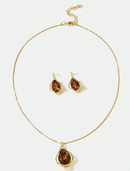 Conjunto De Colar E Brincos De Zircônia Cúbica