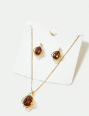 Conjunto De Colar E Brincos De Zircônia Cúbica