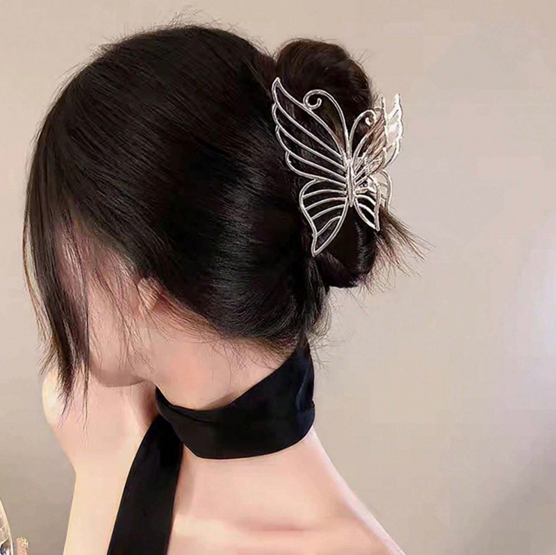 Acessório de cabelo borboleta duo color