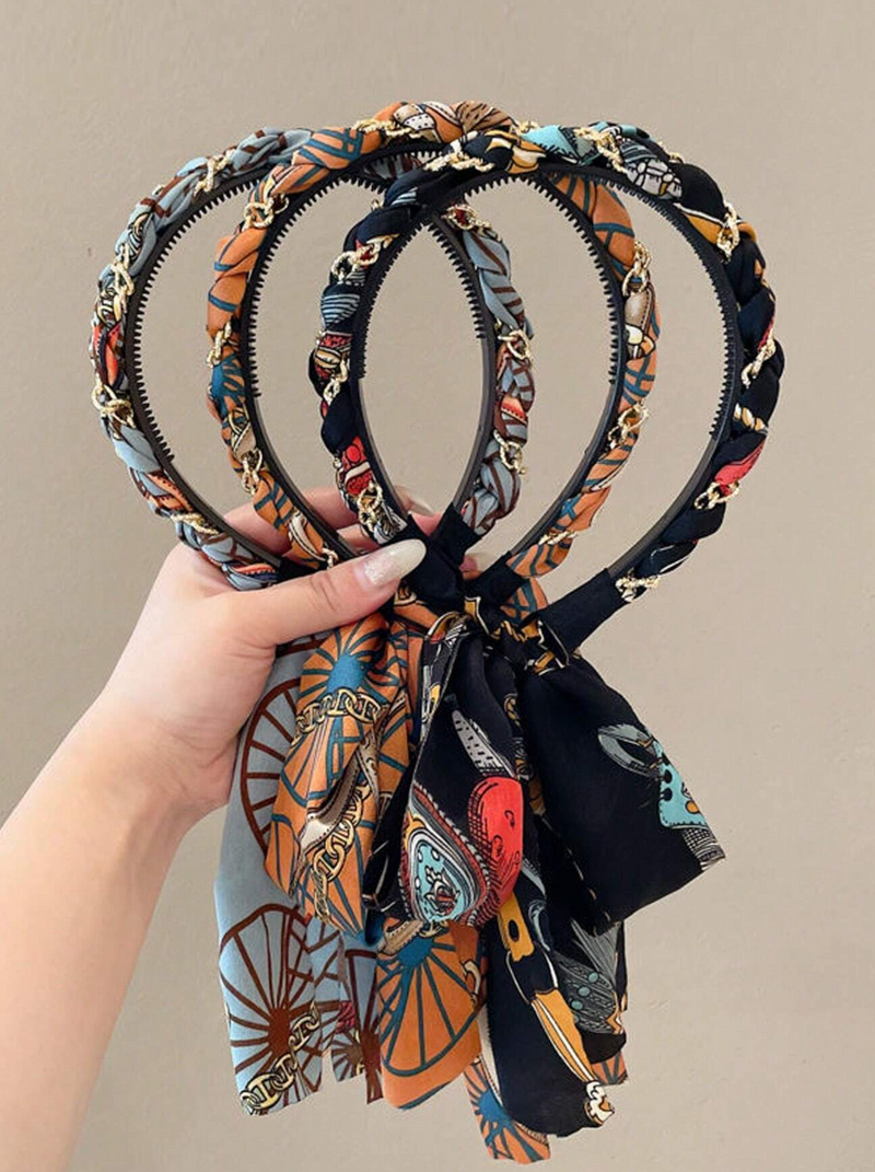 Kit 3 tiaras de cabelo retrô