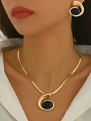 Conjunto em espiral | Brinco + Colar
