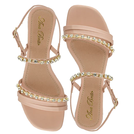 Sandália Feminina com Brilho