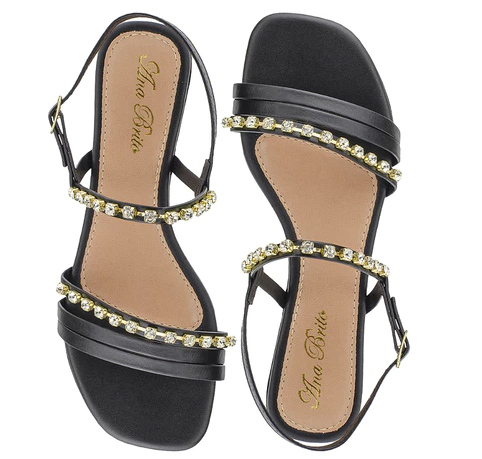 Sandália Feminina com Brilho