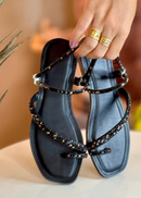 Sandália multicolorida