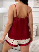 Pijama de cetim estampado