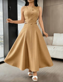 Vestido detalhe botão