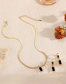 Conjunto colar + brinco esmeralda