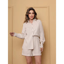 Conjunto Camisa e Shorts Alfaiataria